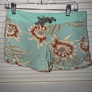 Patagonia Women's Aqua Floral Athletic Shorts